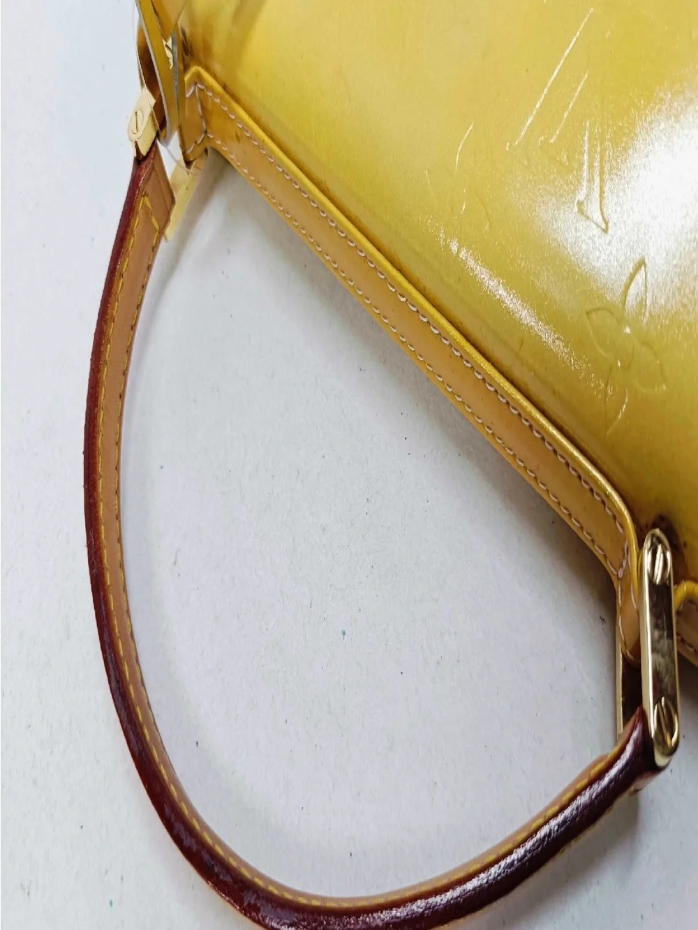 Louis Vuitton Yellow Vernis Top-Handle Satchel